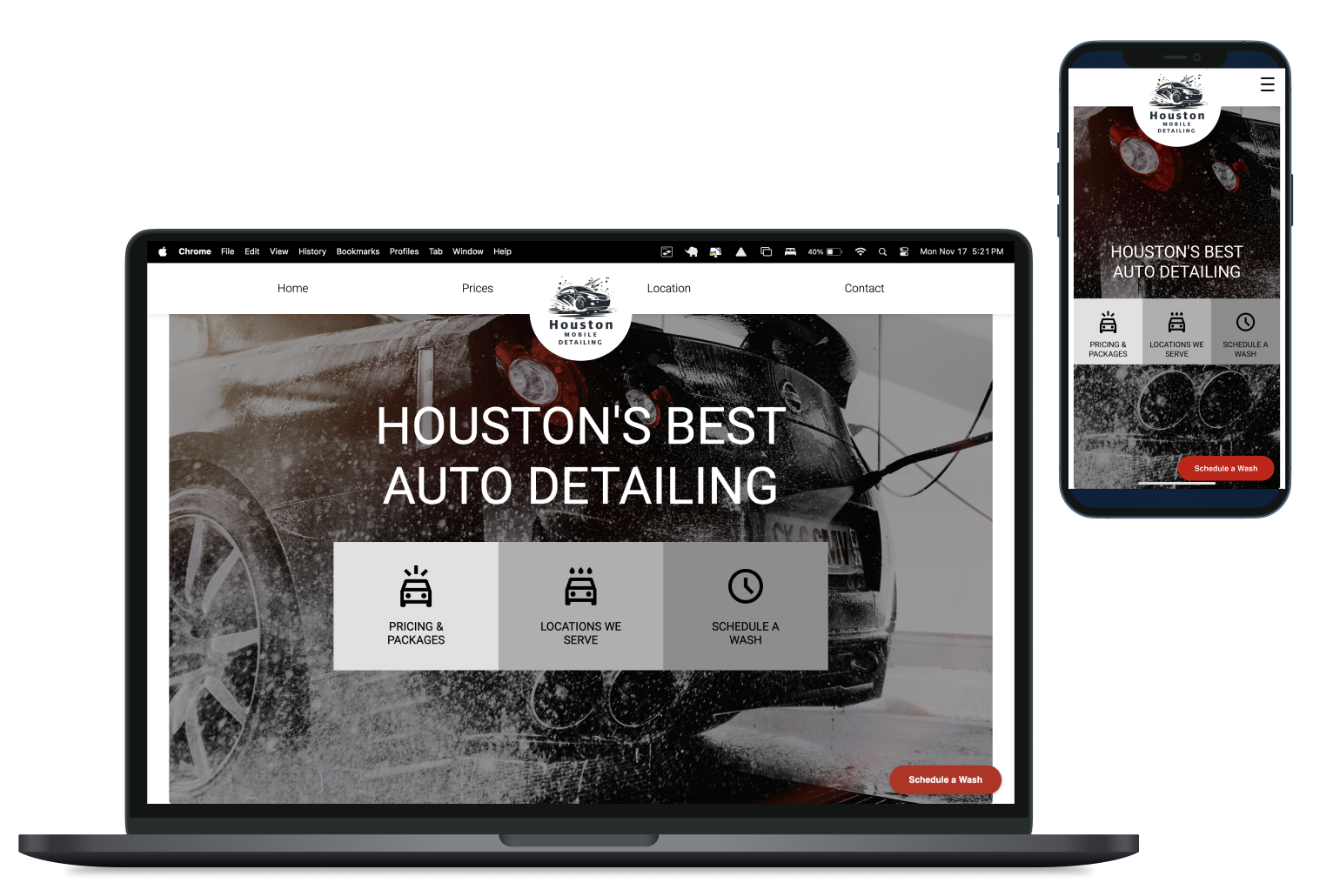 houston mobile website screenshot